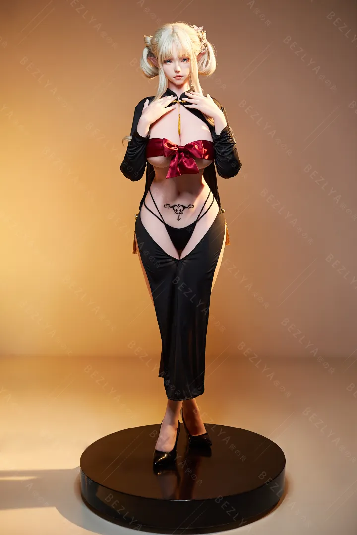 155cm (5ft1) G-Cup Ultra Make up Silicone Head + TPE Body Hybrid Sex Doll Kaliya, Head Kaliya
